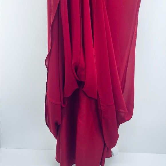 David's Bridal Dress Size 8 Women’s Strapless Prom Or Bridesmaid Burgundy Red - Picture 2 of 8